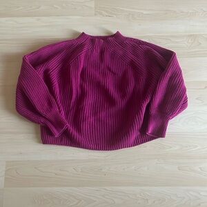 525 America Purple Red Cotton Sweater